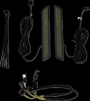 Custom Dynamics Front Fork LED Reflector Replacements, Smoked - 22+ Softail FXLRST Light Accessory Custom Dynamics