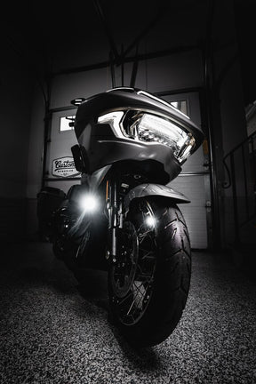 ProBEAM® LED Halo Fog Lamps, Black - 23+ Touring Auxiliary Light Custom Dynamics