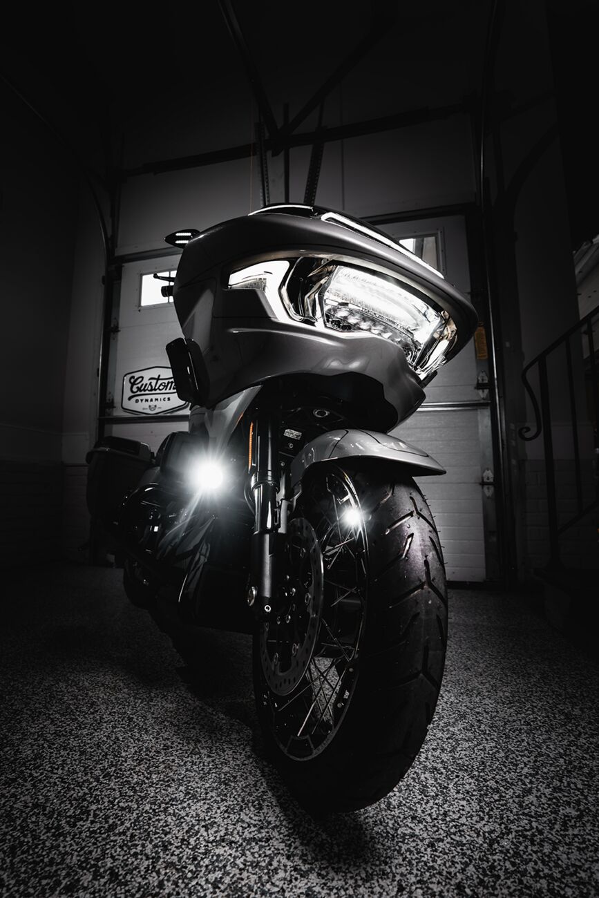 ProBEAM® LED Halo Fog Lamps, Black - 23+ Touring Auxiliary Light Custom Dynamics