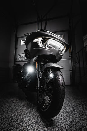 Custom Dynamics ProBEAM® LED Halo Fog Lamps, Black - 23+ Touring Light Accessory Custom Dynamics