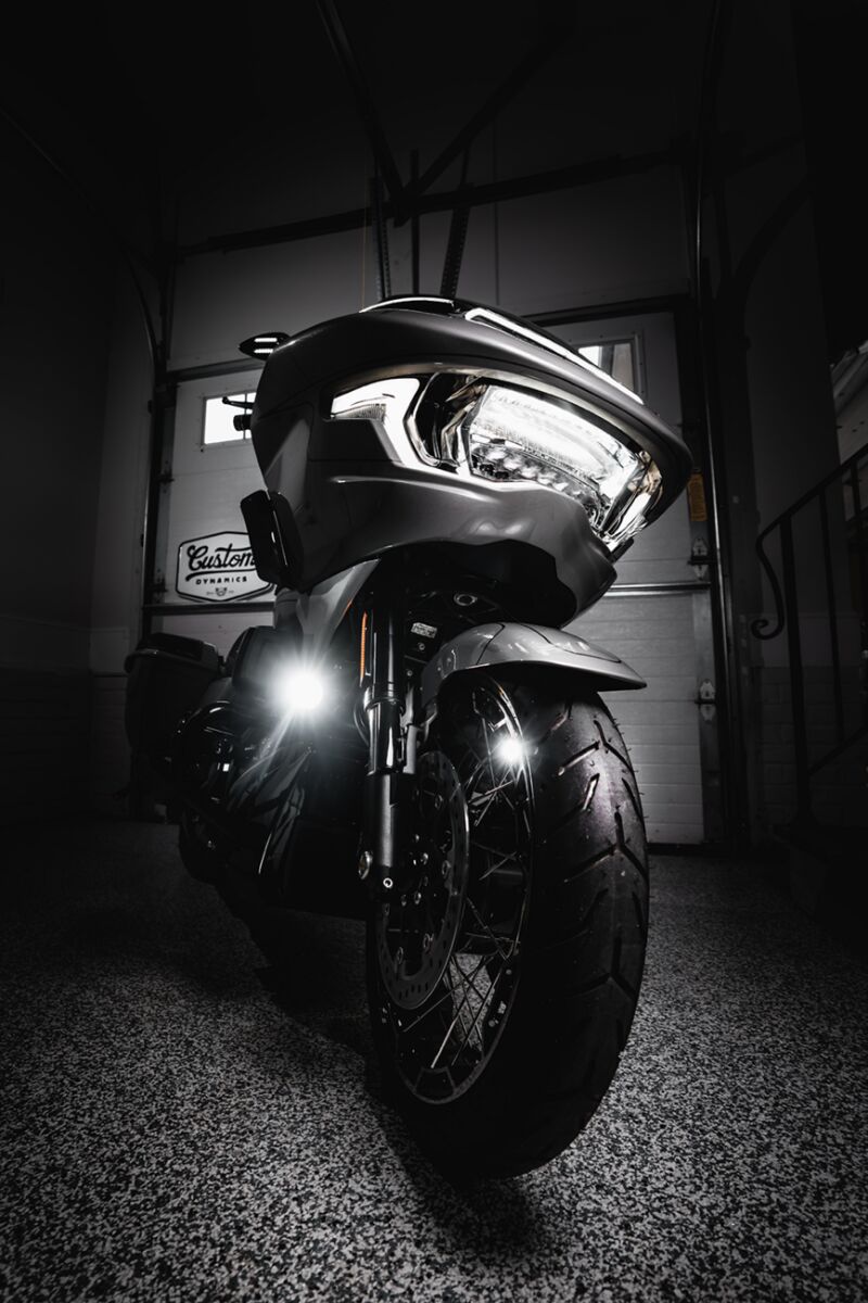 Custom Dynamics ProBEAM® LED Halo Fog Lamps, Black - 23+ Touring Light Accessory Custom Dynamics