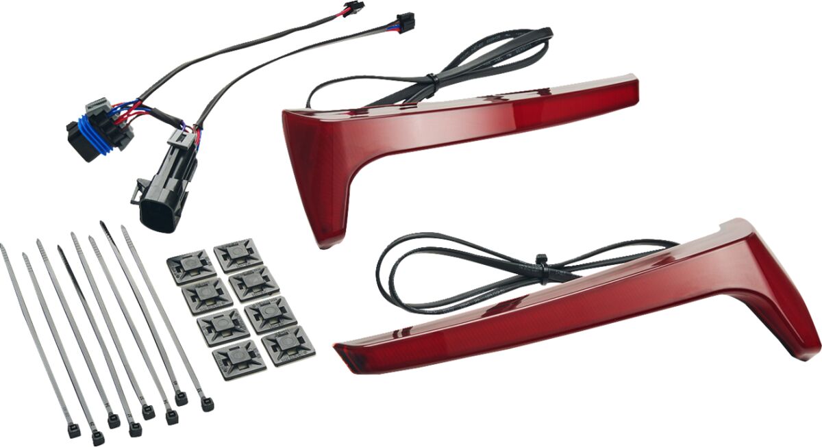 Ciro Lights Saddlebag Red Lens, Red T Signal Indian Light Accessory Ciro