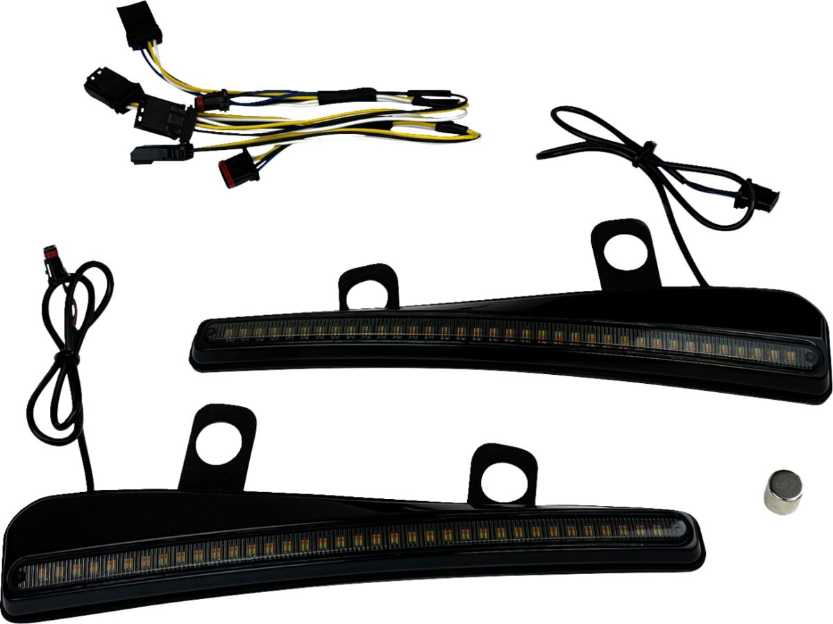 LED Windshield Trim with Turn Signals - 23+ Touring Turn Signals Custom Dynamics Default Title