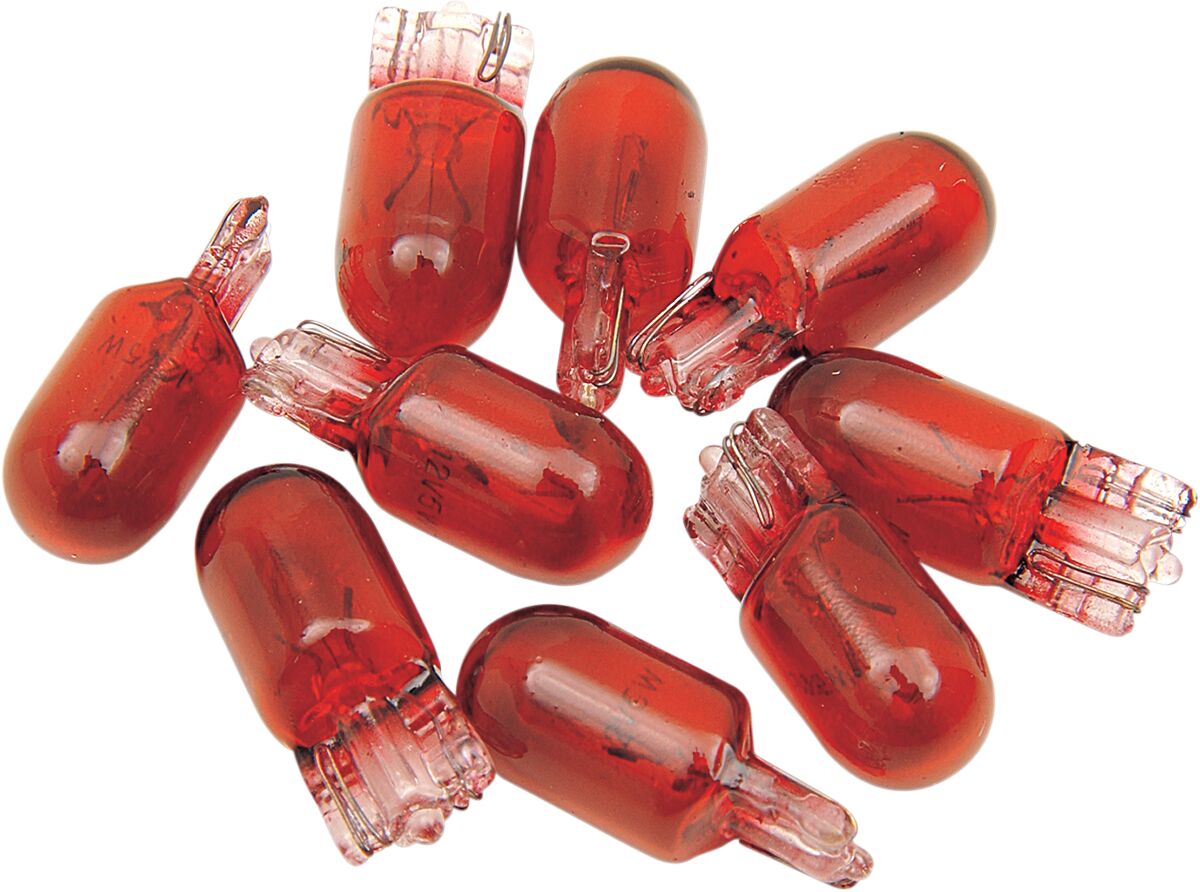 Drag Specialties Bulb Red 5 W T10 10 Pk BULBS Drag Specialties