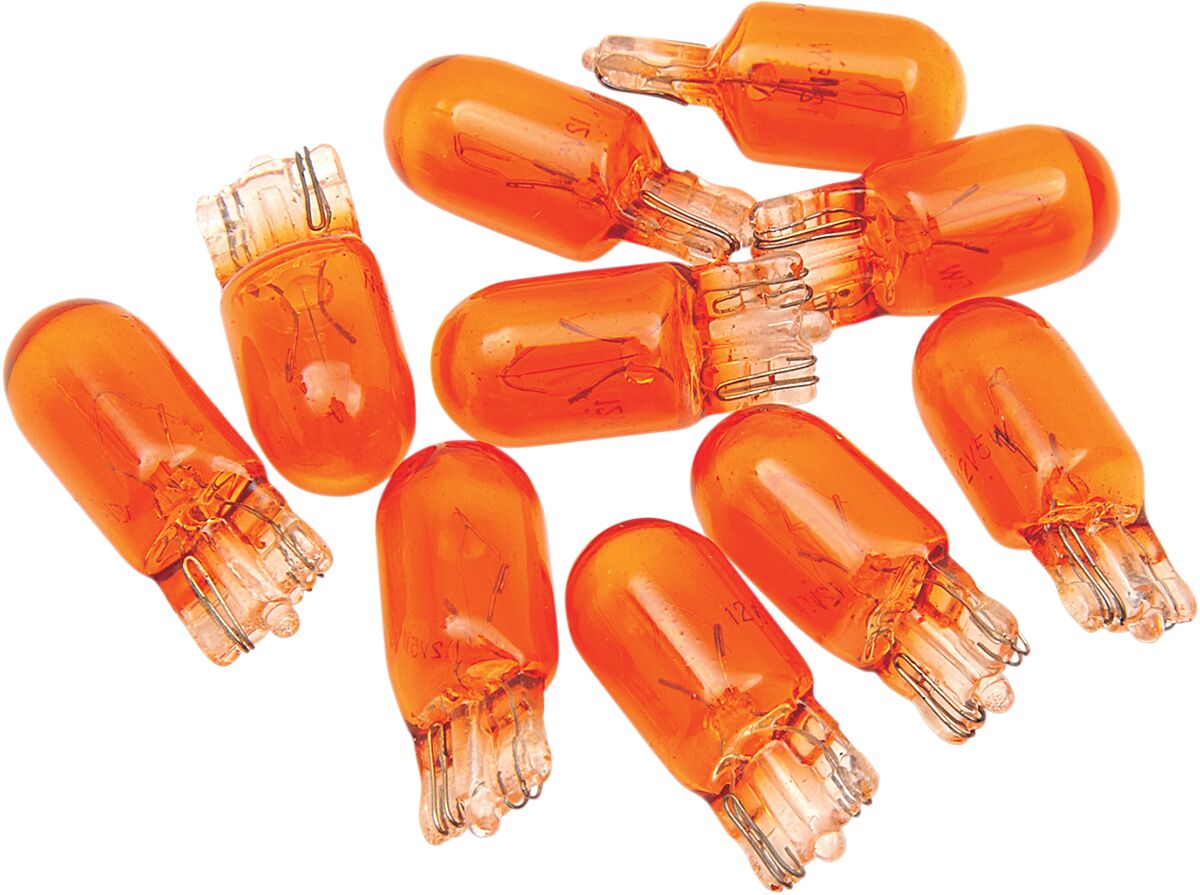 Drag Specialties Bulb Amber 5 W T10 10 Pk BULBS Drag Specialties