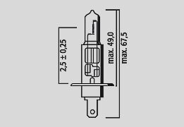 Flosser Bulb H1 12 V 55 W P14 5 S Tie Downs Flosser