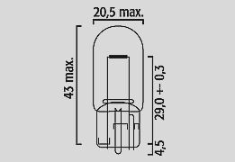 Flosser Bulb W21 W 12 V T20 W3 X16 D 10 Pk BULBS Flosser