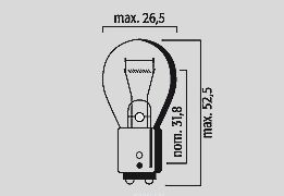 Flosser Bulb 12 V 21 W Ba15 D 10 Pk BULBS Flosser