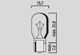 Flosser Bulb 12 V16 W T15 W2 1 X9 5 D 10 Pk BULBS Flosser