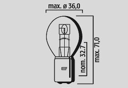 Flosser Bulb 12 V 25/25 W Ba20 D 10 Pk BULBS Flosser