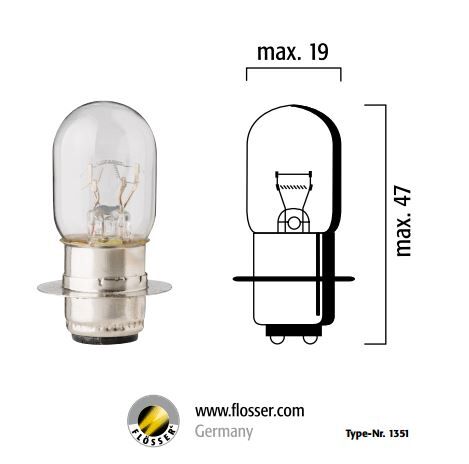Flosser Bulb 12 V 35/35 W P15d 25 1 10 Pk Cams Flosser