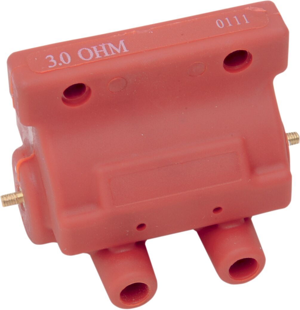 Drag Specialties Coil Molded 3 Ohm Red IGNITION COIL GROUP Drag Specialties