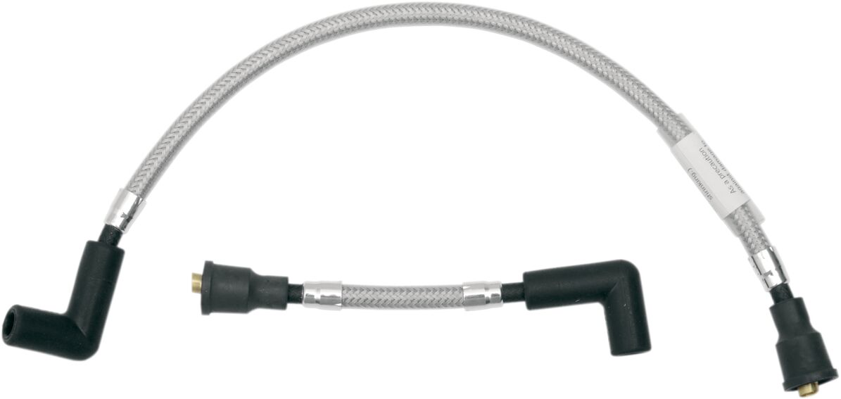 Magnum Shielding Ignition Wire Braided Stainless Polished Black Spark Plug Wire Magnum Shielding