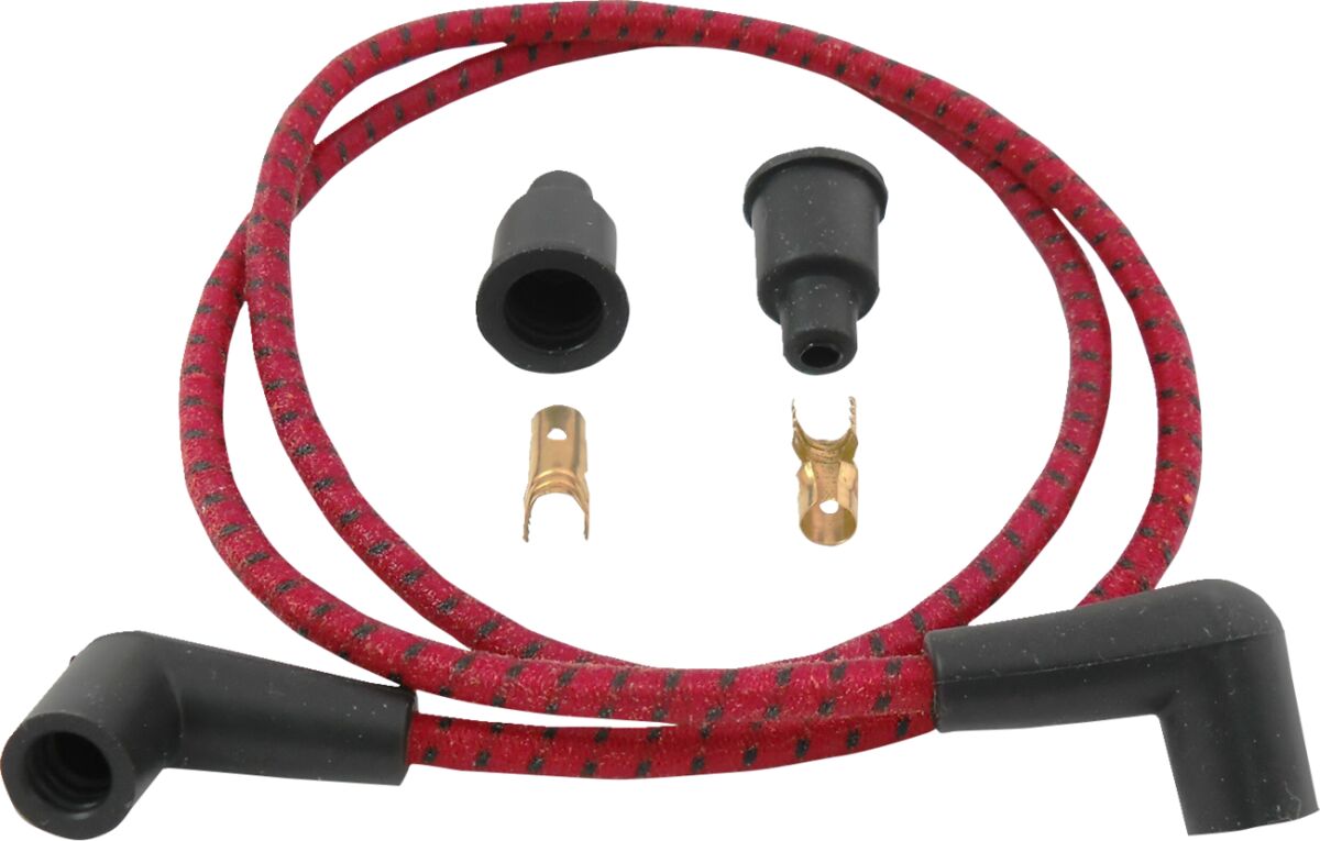 Drag Specialties Wires Red/Blk Braid PLUG WIRE GROUP Drag Specialties