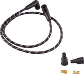Drag Specialties Wires Blk/Wht Braid PLUG WIRE GROUP Drag Specialties