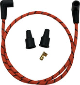 Drag Specialties Wires Org/Blk Braid PLUG WIRE GROUP Drag Specialties