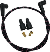 Drag Specialties Wires Blk/Pnk Braid PLUG WIRE GROUP Drag Specialties