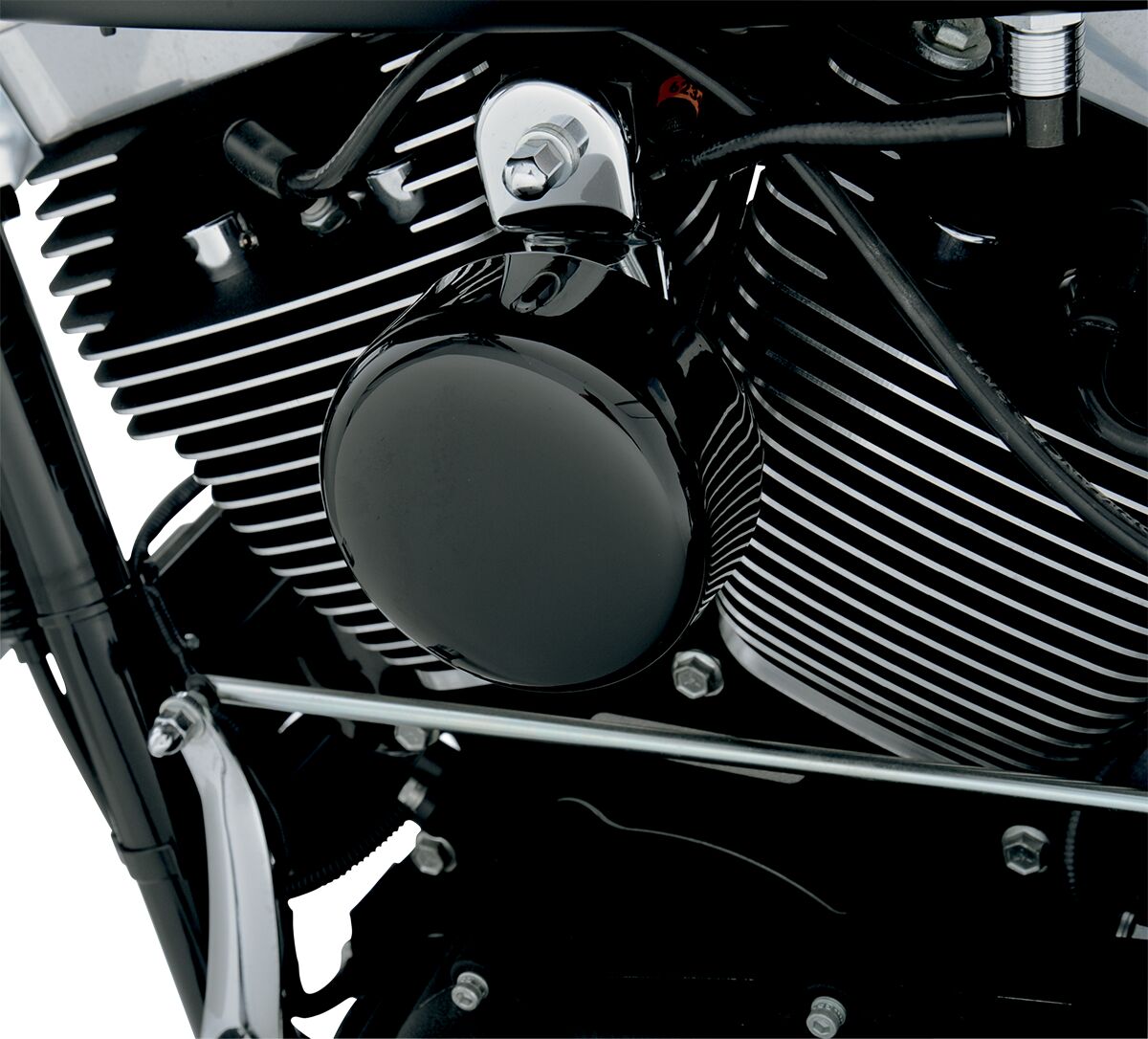 Drag Specialties Cover Horn Rnd Blk Pillion Pads Drag Specialties