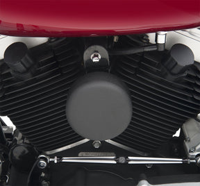 Drag Specialties Cover Horn Rnd Blk Wrkl HORN GROUP Drag Specialties
