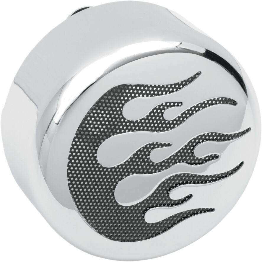 Drag Specialties Cover Horn Chr/Blk Flame HORN GROUP Drag Specialties