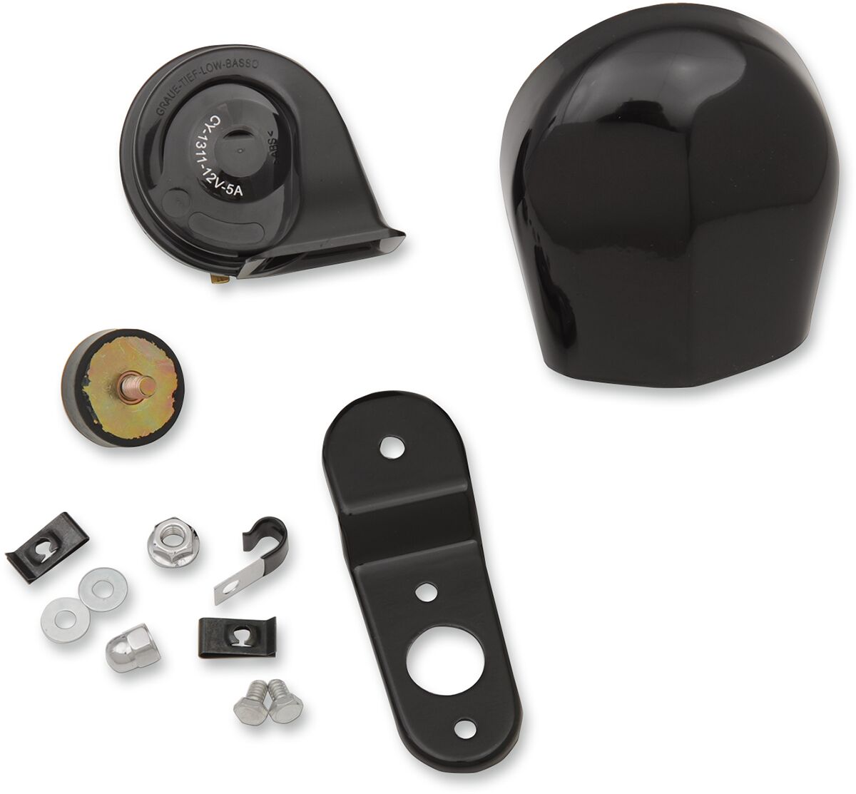 Drag Specialties Horn Kit 91 22 Blk Cover HORN GROUP Drag Specialties