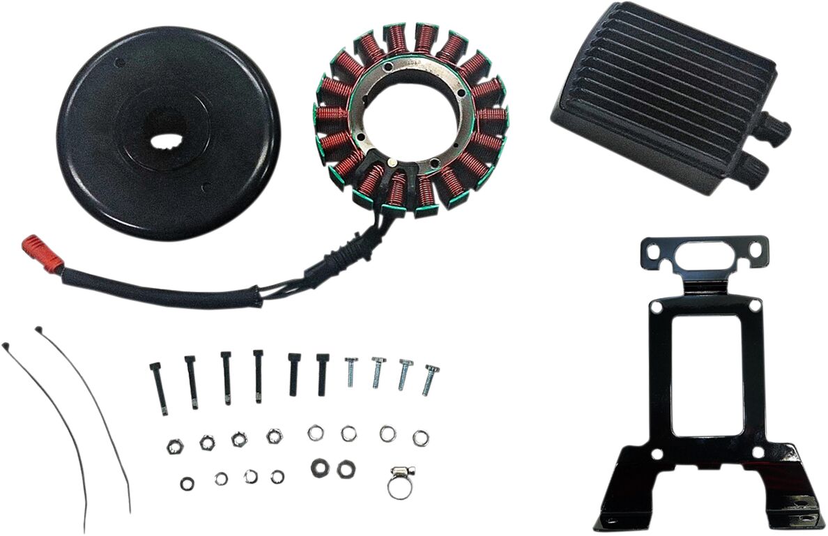 Drag Specialties Charging Kit 54 A High Output Black Alternator Drag Specialties