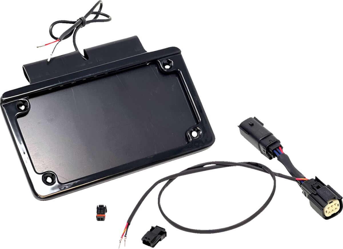 Namz Hanger Saddlebag Tag W/Blk Illum Lic Plate Frame 2014 Flht Wiring Namz