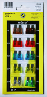 Flosser Fuses Standrd Assort 10 Pc Card MISCELLANEOUS ELECTRICAL Flosser