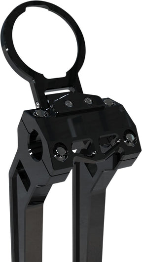 Performance Riser Gauge Mount (Single), Black Gauge Mount La Choppers