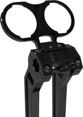Performance Riser Gauge Mount (Dual), Black Gauge Mount La Choppers