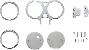 Performance Riser Gauge Mount (Dual), Chrome Gauge Mount La Choppers