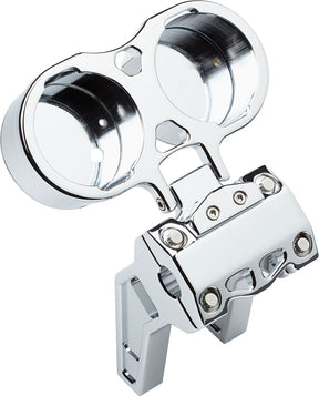 Performance Riser Gauge Mount (Dual), Chrome Gauge Mount La Choppers