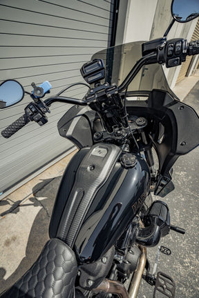 Slyfox Dash Panel, Carbon Fiber Matte - 22-24 Softail Low Rider Dash Panel Slyfox