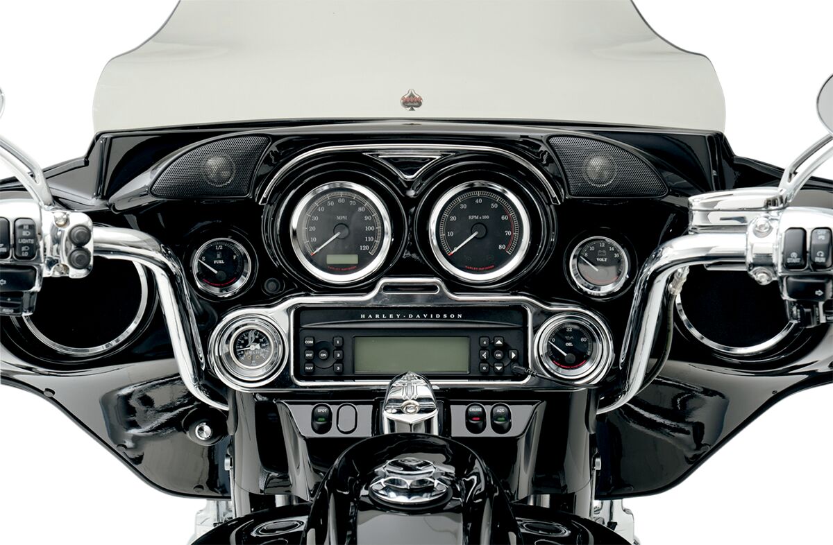 Drag Specialties Gauge Bezel 3" Chrome Dash Trim Drag Specialties