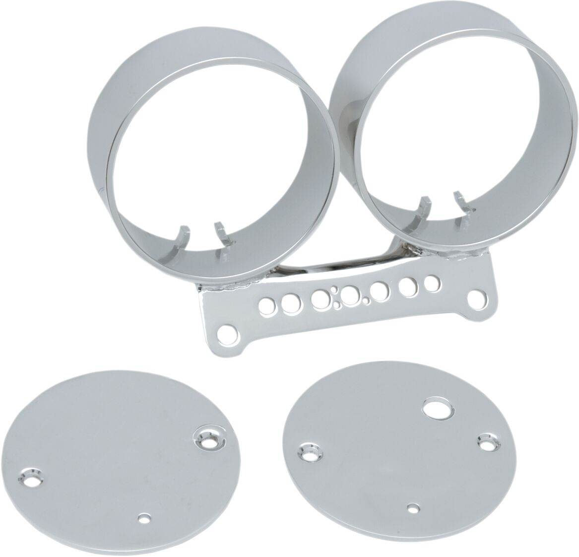 Drag Specialties Mount Gage Chr Dble SPEEDOMETER GROUP Drag Specialties