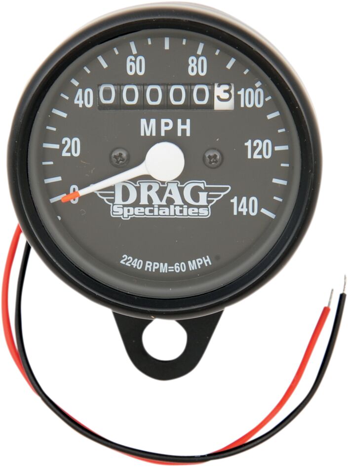 Drag Specialties Speedo Blk 2240: Blk Face SPEEDOMETER GROUP Drag Specialties