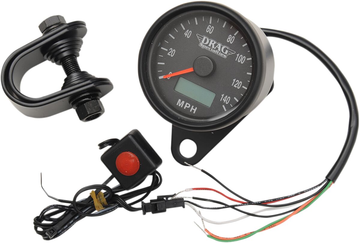 Drag Specialties Speedo Blk 2.4 Prog Blk SPEEDOMETER GROUP Drag Specialties
