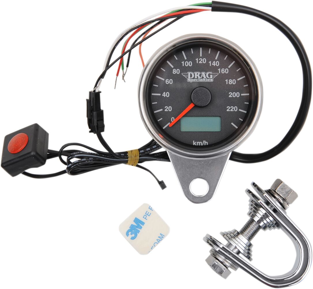 Drag Specialties Speedo 2.37 Pro Blk Km/H SPEEDOMETER GROUP Drag Specialties