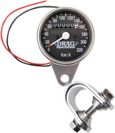 Drag Specialties Speedo 2:1 Chr/Blk Km/H SPEEDOMETER GROUP Drag Specialties