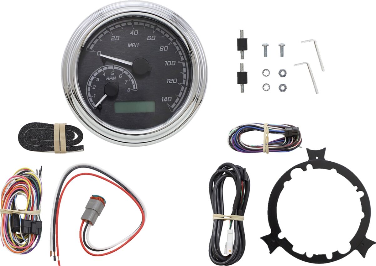 Dakota Digital Speedo Fatbob Blk/Gry/Ch SPEEDOMETER GROUP Dakota Digital