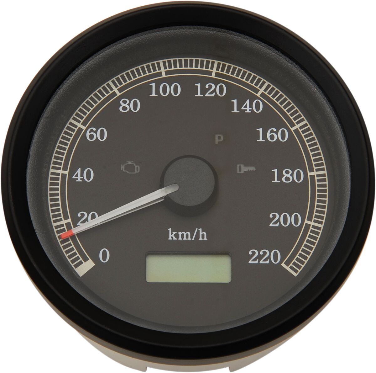 Drag Specialties Electronic Speedometers Kph Programmable 3 3/8" Black Speedometer Drag Specialties