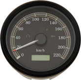 Drag Specialties Electronic Speedometers Kph Programmable 3 3/8" Black Speedometer Drag Specialties