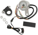 Drag Specialties Speedo W/4 Lts Mph Ss/Wht SPEEDOMETER GROUP Drag Specialties