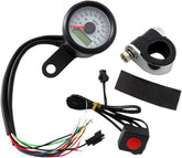 Drag Specialties Speedo W/4 Lts Mph Blk/Wht SPEEDOMETER GROUP Drag Specialties