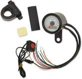 Drag Specialties Speedo W/4 Lts Kph Blk/Wht SPEEDOMETER GROUP Drag Specialties