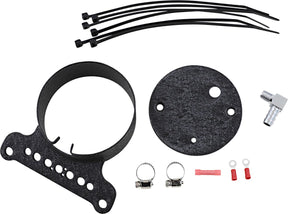 Drag Specialties Single Gauge Bracket, Wrinkle Black Speedometer Drag Specialties