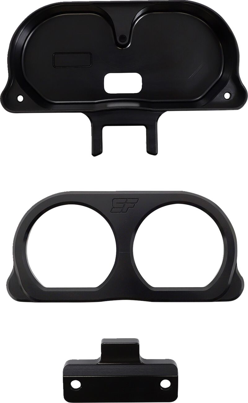 SLYFOX Gauge Mount, Black - 14-24+ Touring & 18+ Softail Gauge Mount Slyfox Performance
