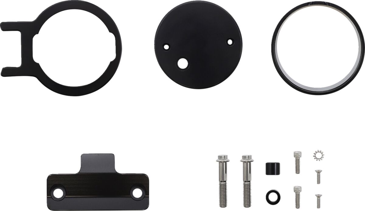 Slyfox Gauge Mount Single, Black - Sportster & 18+ Softail & Nightster & Touring & Trike Speedometer Slyfox