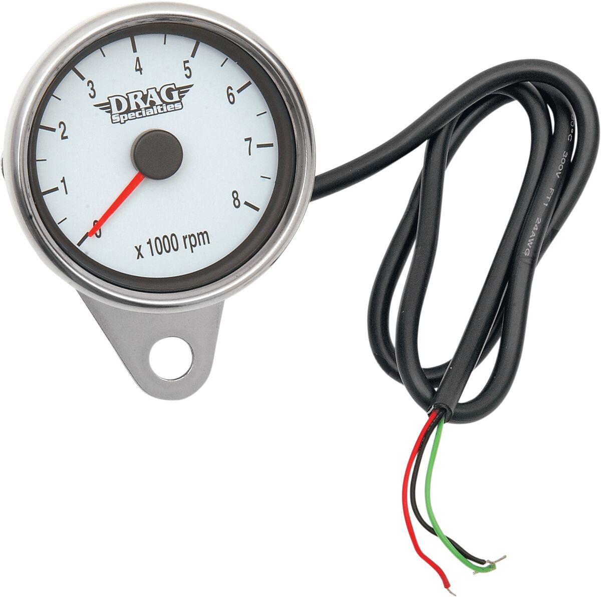 Drag Specialties Tachometer Wht Face TACHOMETER GROUP Drag Specialties
