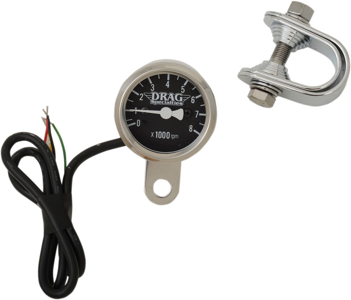 Drag Specialties Tach El 1 7/8 Blk Led Lt TACHOMETER GROUP Drag Specialties